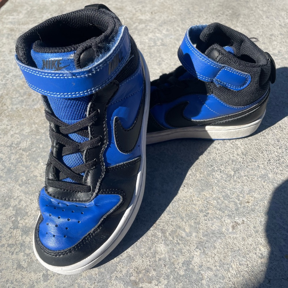 Nike Kids Blue and Black High-Top Sneakers